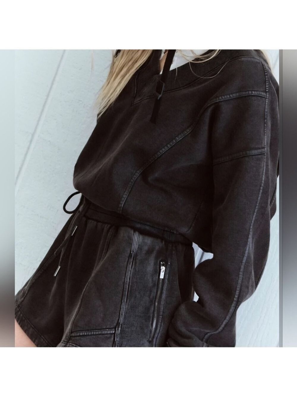 Free People movement intercept romper. NWT. Black